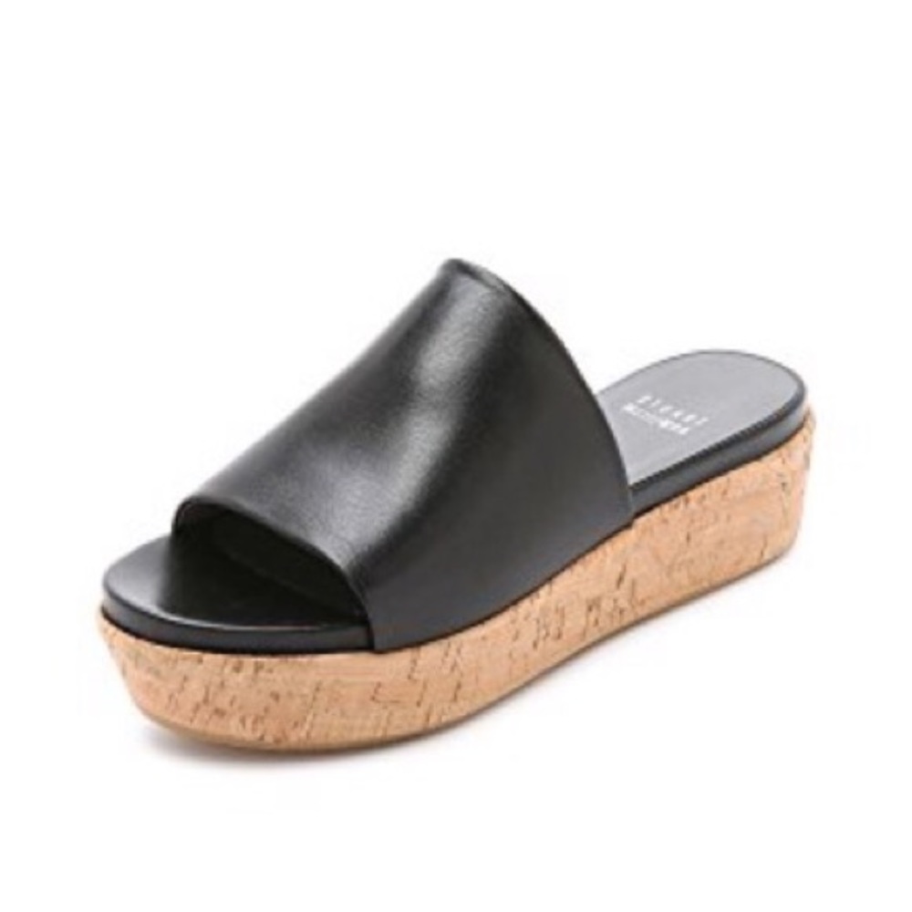 Stuart Weitzman Cork and Leather slides. Size 6